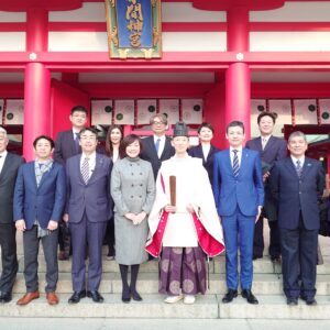 赤間神宮で必勝祈願